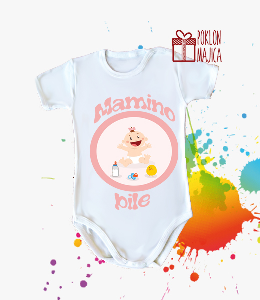 Poklon za rodjendan  deca/Bodi za bebe sa natpisom po zelji/mamino pile.jpg